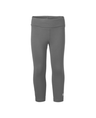 Soffe 1184G Girls Lux Capri in Gun metal j78