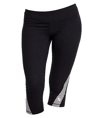 Soffe 1186G GIRLS SOFFE DRI CLRBLCK CAPRI in Black/gunmetal 90e