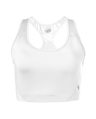 Soffe 1210C CURVES MID IMPACT BRA in White 100