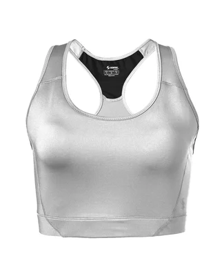 Soffe 1210C CURVES MID IMPACT BRA in Silver metallic 995