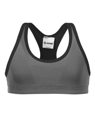 Soffe 1220G GRLS REVERSIBLE BRA in Gunmetal/black 90k