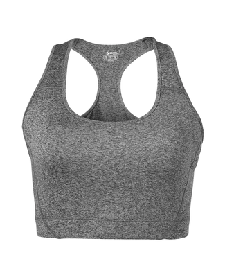 Soffe 1227C CURVES SPORTS BRA in Black heather 003