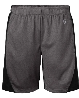 Soffe 1498B BOYS INSERT SHORT in Grey heather/black 0fh