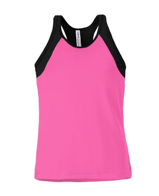 Soffe 1504G HIGH NECK TRACK TANK in Neon pink / black 984