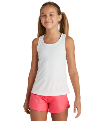 Soffe 1510G GIRLS PERFORMANCE RACER in Neon pink white stripe 6et