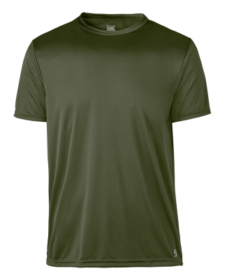 Soffe 1535MU Adult SS Poly Tee in Od green wky