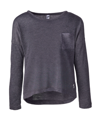 Soffe 1755G GIRLS DOLMAN LONG SLEEVE in Grey heather 90m