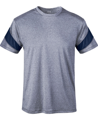Soffe 1494M Adult SS Ins Tee in Navy heather/navy 411
