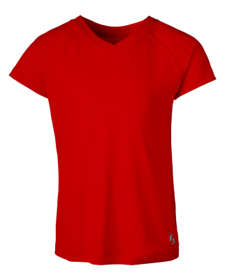 Soffe 1505G GRLS PERFORMANCE V TEE in Red 620