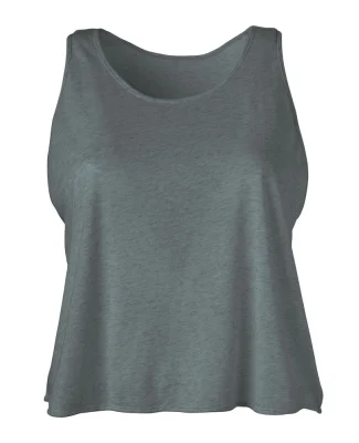 Soffe 1824C CURVES DANCE CROP TANK in Moss heather 91d