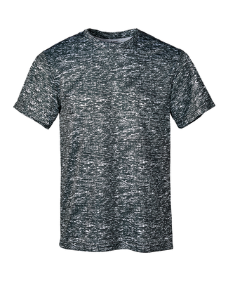 Soffe 1533M ADULT MELANGE PERFORMANCE TEE in Black heather 003