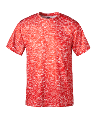 Soffe 1533M ADULT MELANGE PERFORMANCE TEE in Red heather 91h