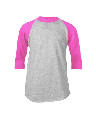 Soffe 210B Youth B/B Tee Oxf in Neon pink rjj