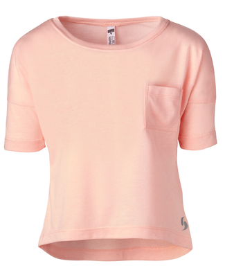 Soffe 1756G GIRLS DOLMAN SHORT SLEEVE in Peach bud heather 836