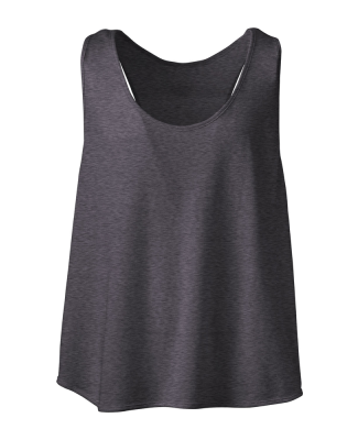 Soffe 1824V JRS DANCE CROP TANK in Black heather 003