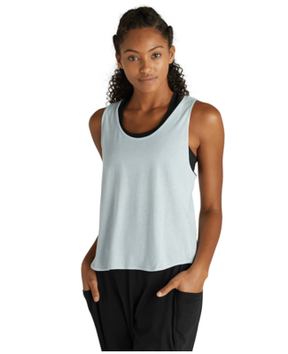 Soffe 1824V JRS DANCE CROP TANK in Grey heather 90m