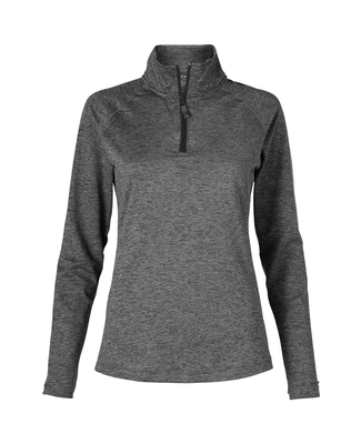 Soffe 2995V Juniors QTR Zip in Grey heather 0fh