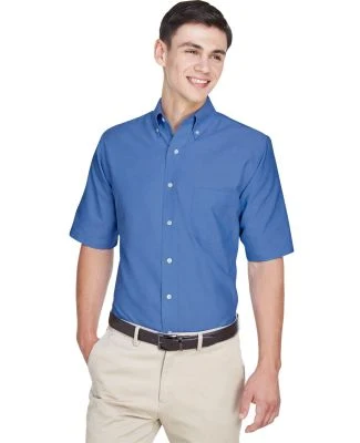 8972 UltraClub® Men's Classic Wrinkle-Free Blend  in French blue