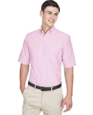 8972 UltraClub® Men's Classic Wrinkle-Free Blend  in Pink