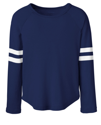 Soffe 3056G GIRLS FAN CREW in Navy 410