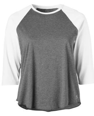 Soffe 3050C CURVES BASEBALL TEE in White 100