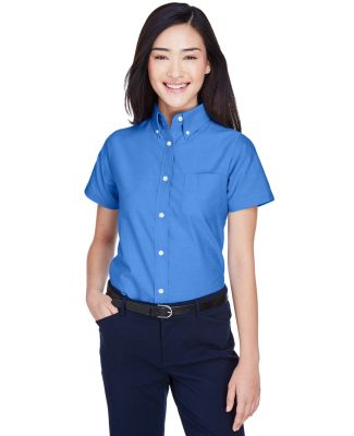 8973 UltraClub® Ladies' Classic Wrinkle-Free Blen in French blue