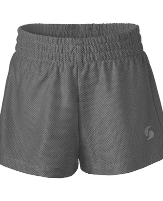 Soffe 4648G GIRLS MINI MESH SHORT in Gunmetal 017