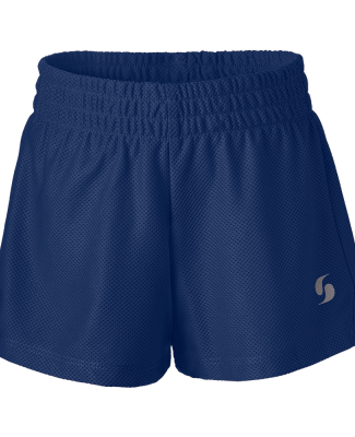 Soffe 4648G GIRLS MINI MESH SHORT in Navy 410