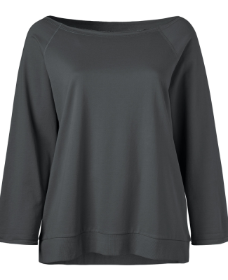 Soffe 5770C CURVES DANCE CREW PULLOVER in Black rinse 011