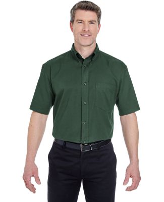 8977 UltraClub® Adult Whisper Twill Blend Short-S in Forest green