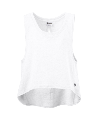 Soffe 5815V JRS VENTED BACK RETRO TANK in White on white 103