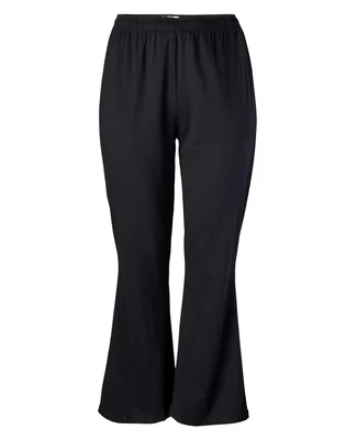 Soffe 5852C CURVES OPEN BOTTOM PANT in Black 001