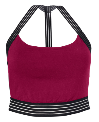 Soffe 5904C CURVES TEAM SPORTS BRA in Maroon 603