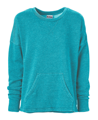 Soffe 5601V JRS THROWBACK CROP in Teal 440