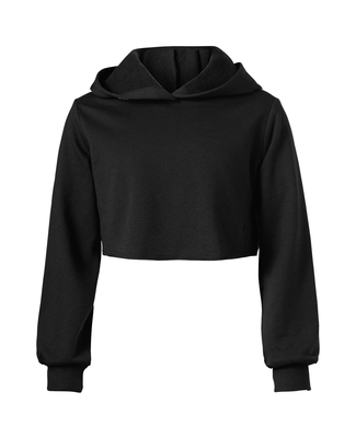 Soffe 5839G GIRLS DANCE CROP HOODIE in Black 001