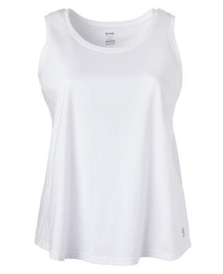 Soffe 6504C CURVES CAMP TANK in White 100