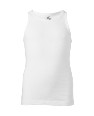 Soffe 6509G GIRLS CORE TANK in White 100