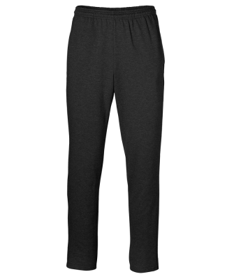 Soffe 6539MU MENS LTWGHT FLEECE PT PANT in Black heather krf