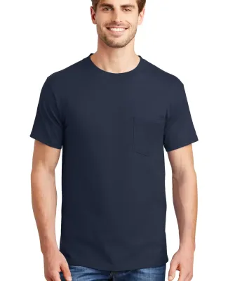 5190 Hanes® Beefy®-T with Pocket Navy