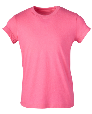 Soffe 6560G GIRLS SHORT SLEEVE CREW in Neon pink 670
