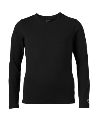 Soffe 6562G Girls LS Crew in Black j99