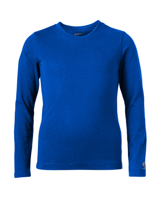 Soffe 6562G Girls LS Crew in Royal ja4