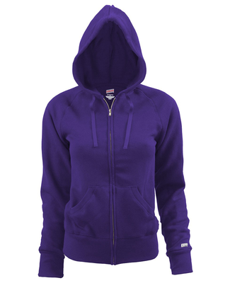 Soffe 7577V JR RUGBY ZIP HOOD CTTNPLY in New purple p1c