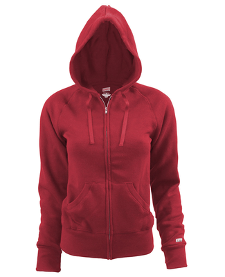 Soffe 7577V JR RUGBY ZIP HOOD CTTNPLY in Red r4r