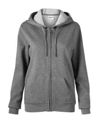 Soffe 7336V Jr Core Zip Hood in Grey heather 90m