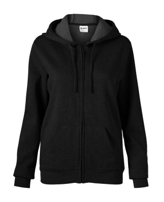 Soffe 7336V Jr Core Zip Hood in Black ew7