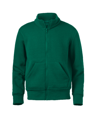Soffe 9310B Youth FullZipMock in Dk green g5k