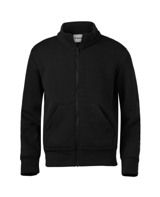 Soffe 9310M Full Zip Mock in Black ew7