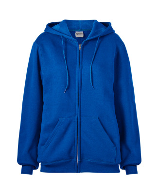 Soffe 9377 9 Oz Flc Zip Hood in Royal bkx