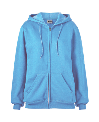 Soffe 9377 9 Oz Flc Zip Hood in Lt blue bly